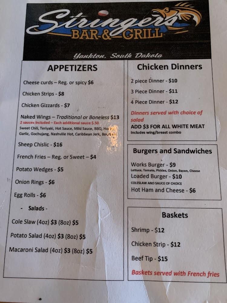 Stringers Bar & Grill Menu image 1